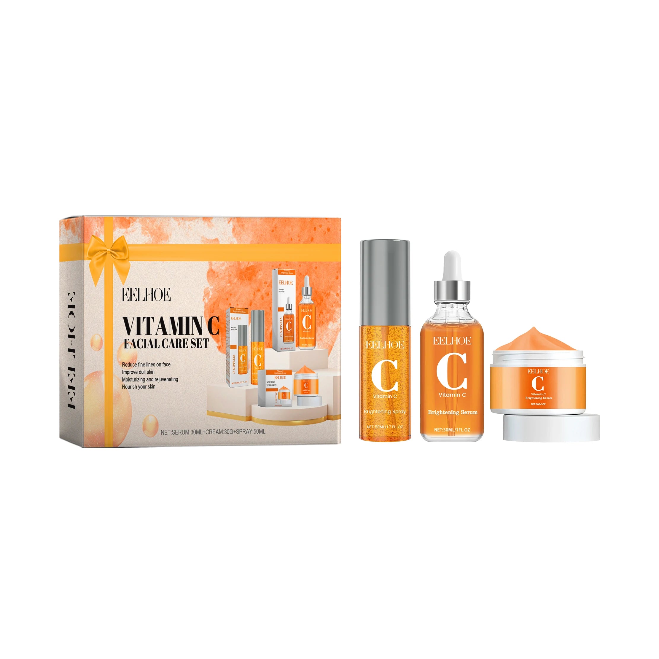 Kit facial con vitamina C Eelhoe: iluminador y rejuvenecedor.